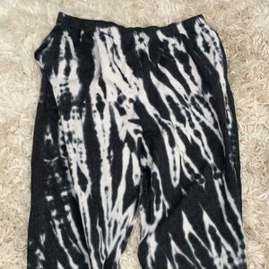 black and white tie dye sweatpants